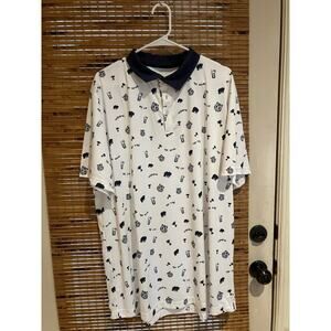 NWOT Swannies Polo Mens 3XL  Tiger, Bear Legends Print Golf Performance XXXL